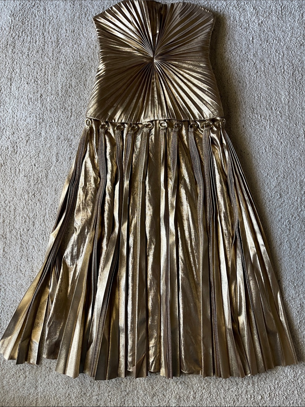 ACLER Fintry Gold Strapless Maxi Dress - Picture 7 of 12